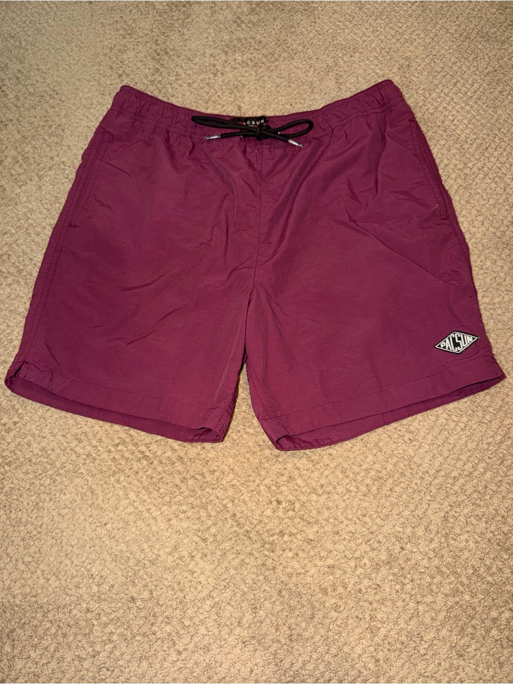 PacSun Burgundy Swim Trunks